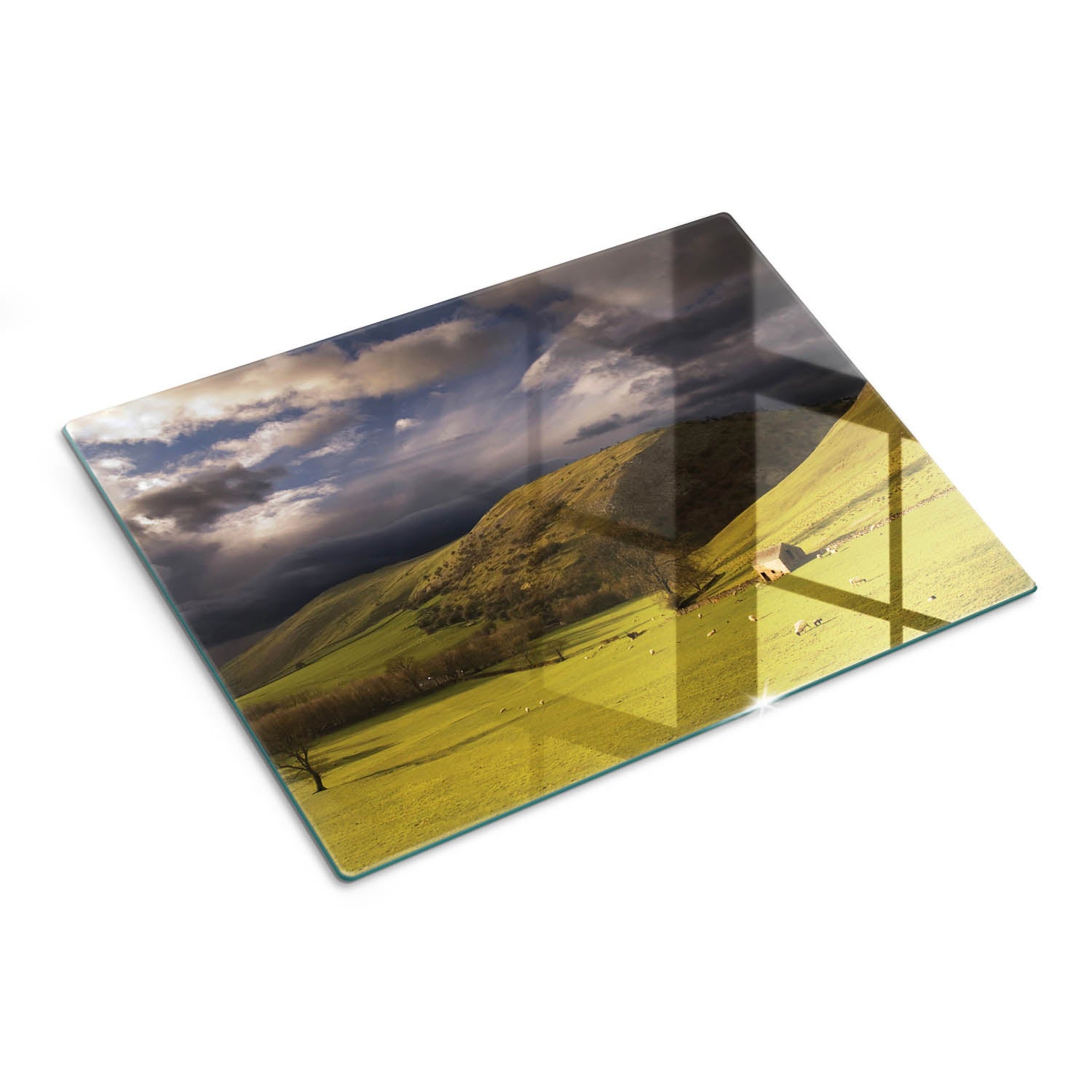 Deska szklana do kuchni z dekoracyjnym wzorem - Krajobraz Peak - 30x40 - Tulup