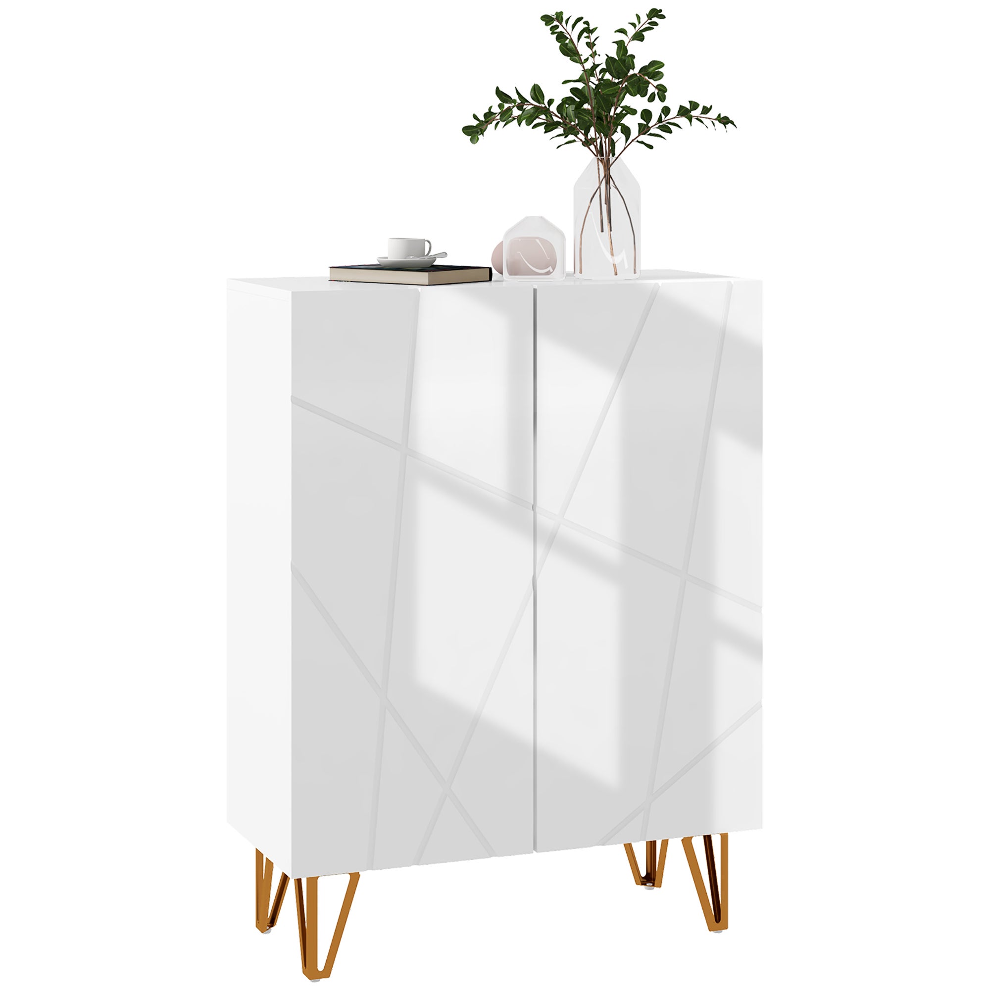 Szafka na buty z regulowanymi półkami, mieści 15-20 par, 72x31,5x95 cm
