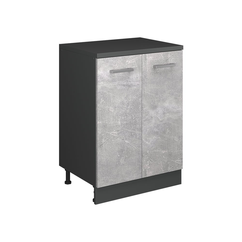 Vicco Szafka rozszerzająca Rion, Beton/Antracyt, 60 x 46 cm bez skosu z 2 drzwiami
