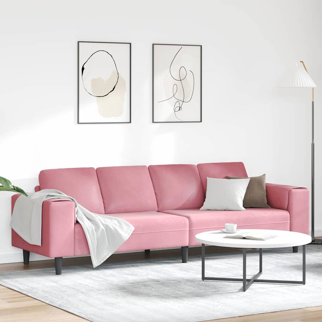 Sofa do salonu Różowy 250 x 77 x 76 cm vidaXL