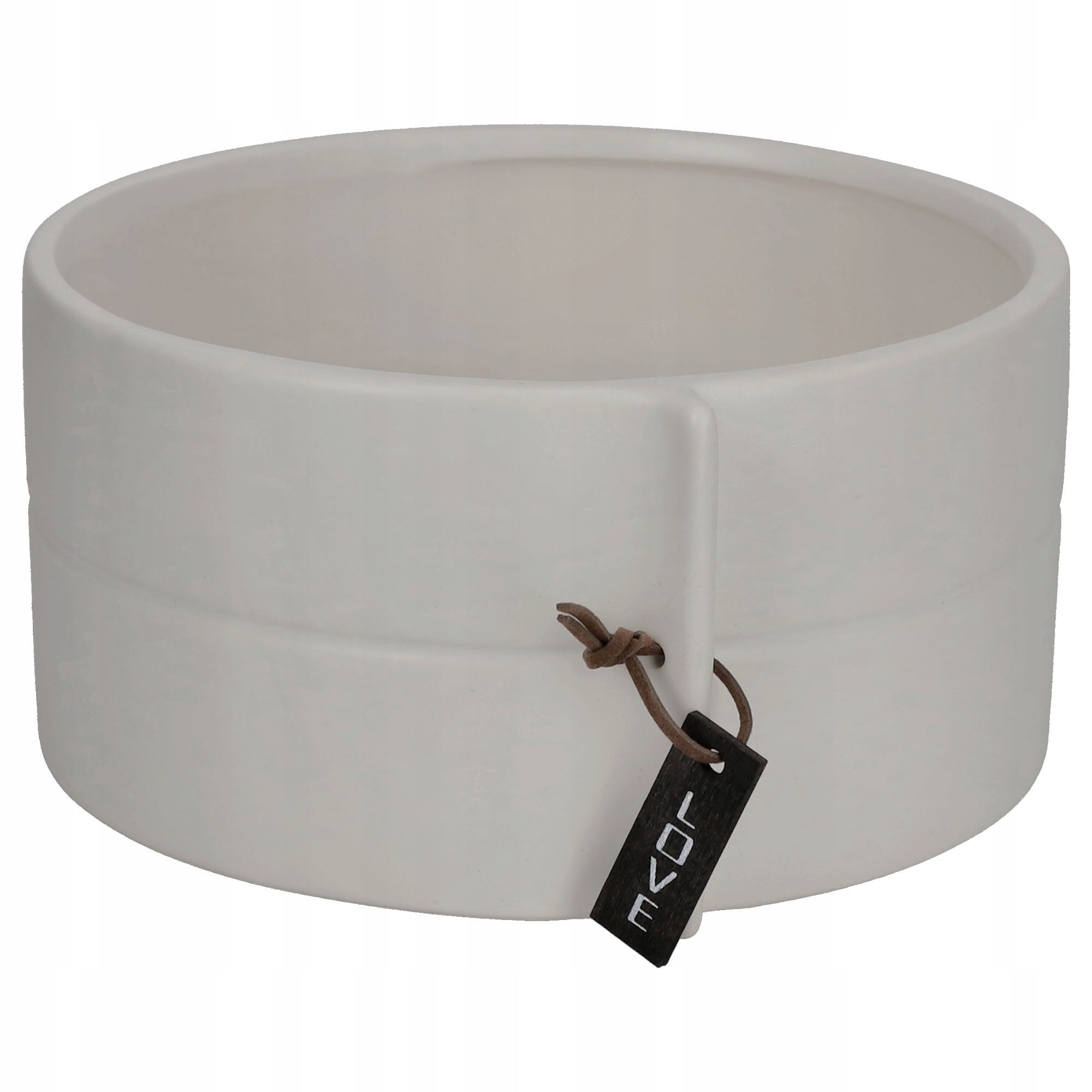 DONICZKA CERAMICZNA DONICA OSŁONKA NA KWIATY DONICZKĘ 18 cm OKRĄGŁA SZARA