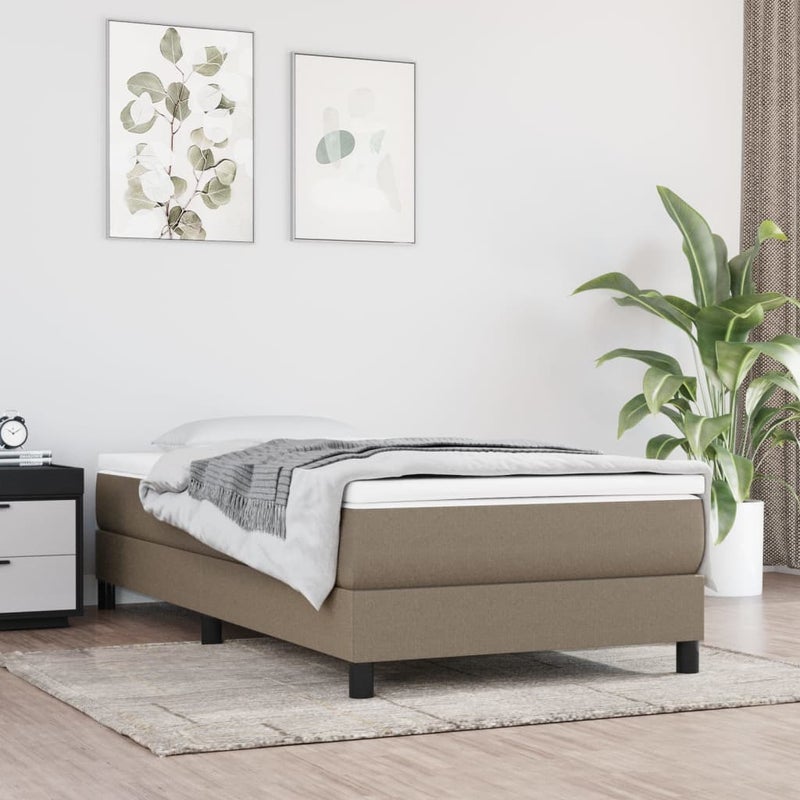 Materac kieszeniowy, średnia twardość, kolor taupe, 90x200x20 cm, tkanina vidaXL