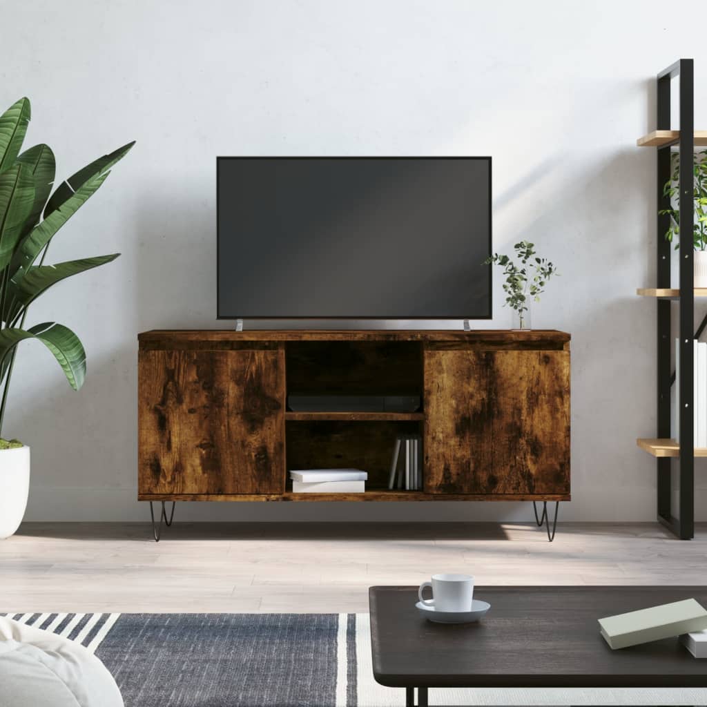 vidaXL Szafka telewizor, przydymiony dąb, 104x35x50 cm