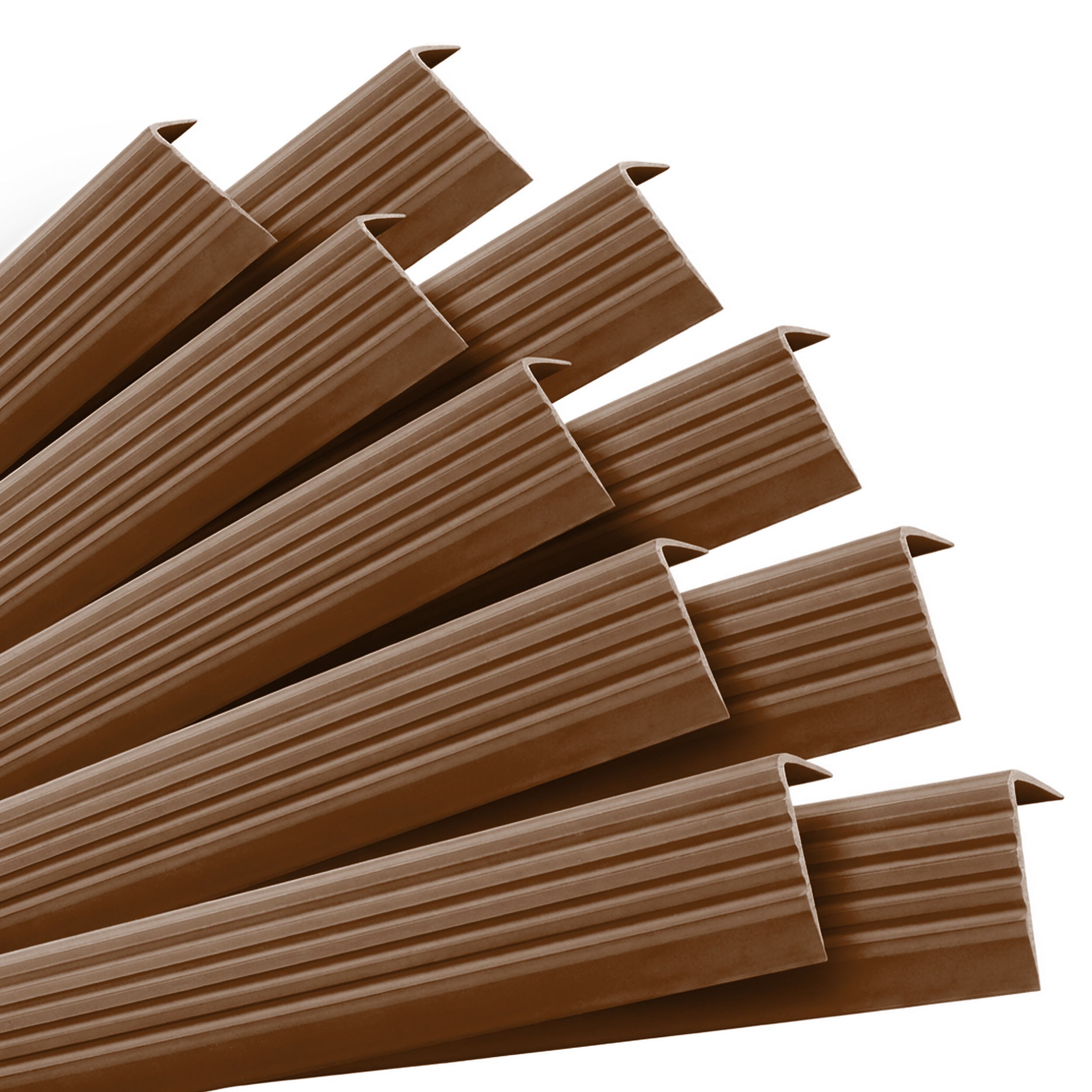 10x Profil schodowy PVC 40x25 mm - samoprzylepny, antypoślizgowy, 100 cm, brązowy