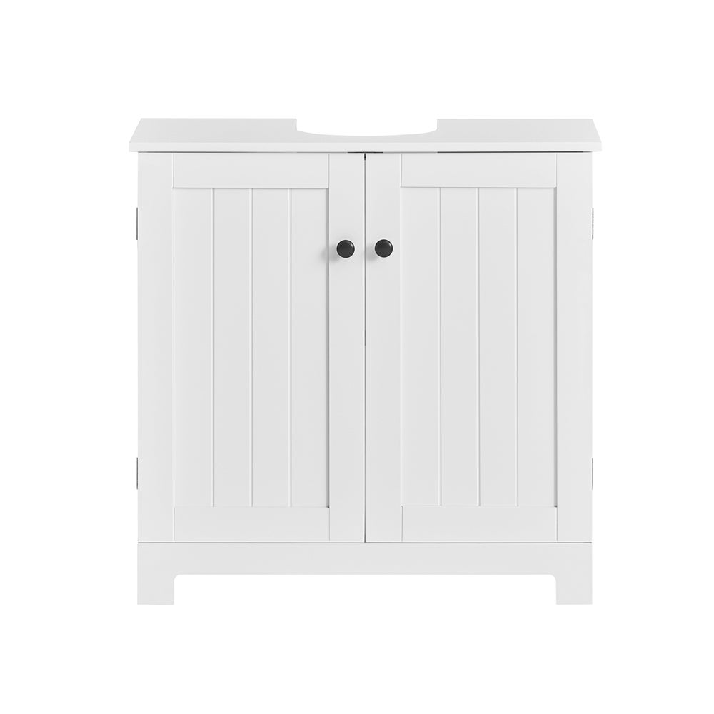 SoBuy Szafka pod umywalkę Łazienkowa z drzwi minimalistyczna BZR18-II-W