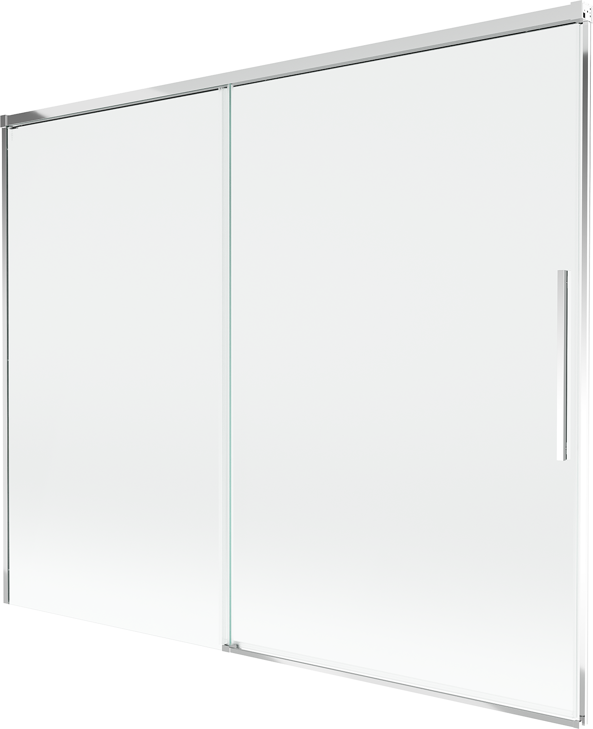 Mexen Rox parawan nawannowy 2-skrzydłowy rozsuwany 190 x 150 cm, transparent, chrom - 8C9-190-001-01-00