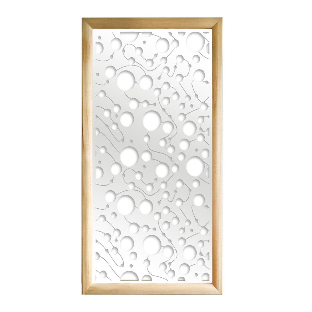 BAKTERIA - Moduły dekoracyjne prostokątne z drewna i PCV - Rozmiar 47x94 cm - Grubość 47 mm - Kolor wewnętrzny BIAŁY