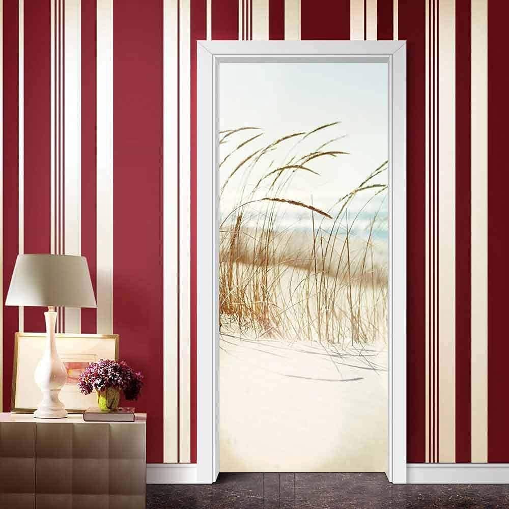 Naklejki ścienne 3D na drzwi, efekt trompe l'oeil, samoprzylepne, usuwalne, wodoodporne, z tworzywa PVC. (77 x 200 cm)