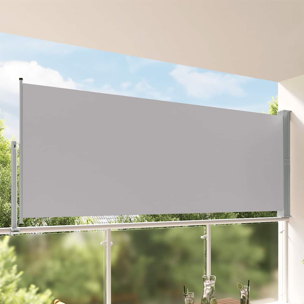 Tarasowa, zwijana markiza boczna, 140 x 300 cm, szara vidaXL