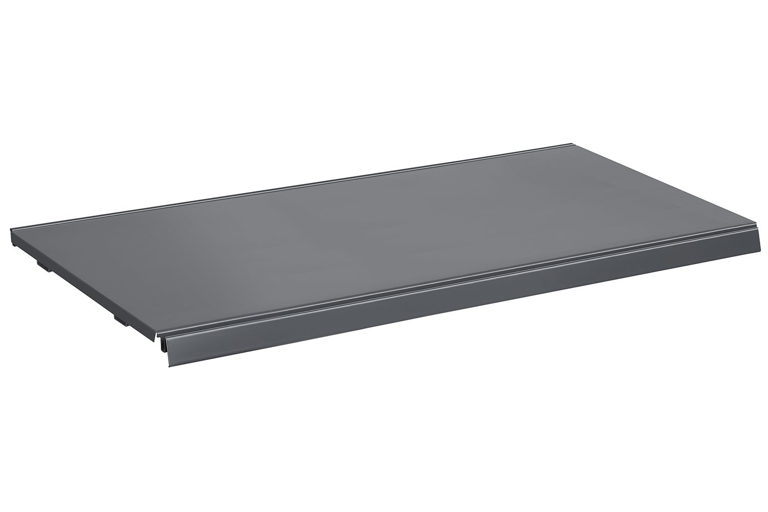 Półka do regału sklepowego metalowa 37x66,5cm ciemny szary mat KTD