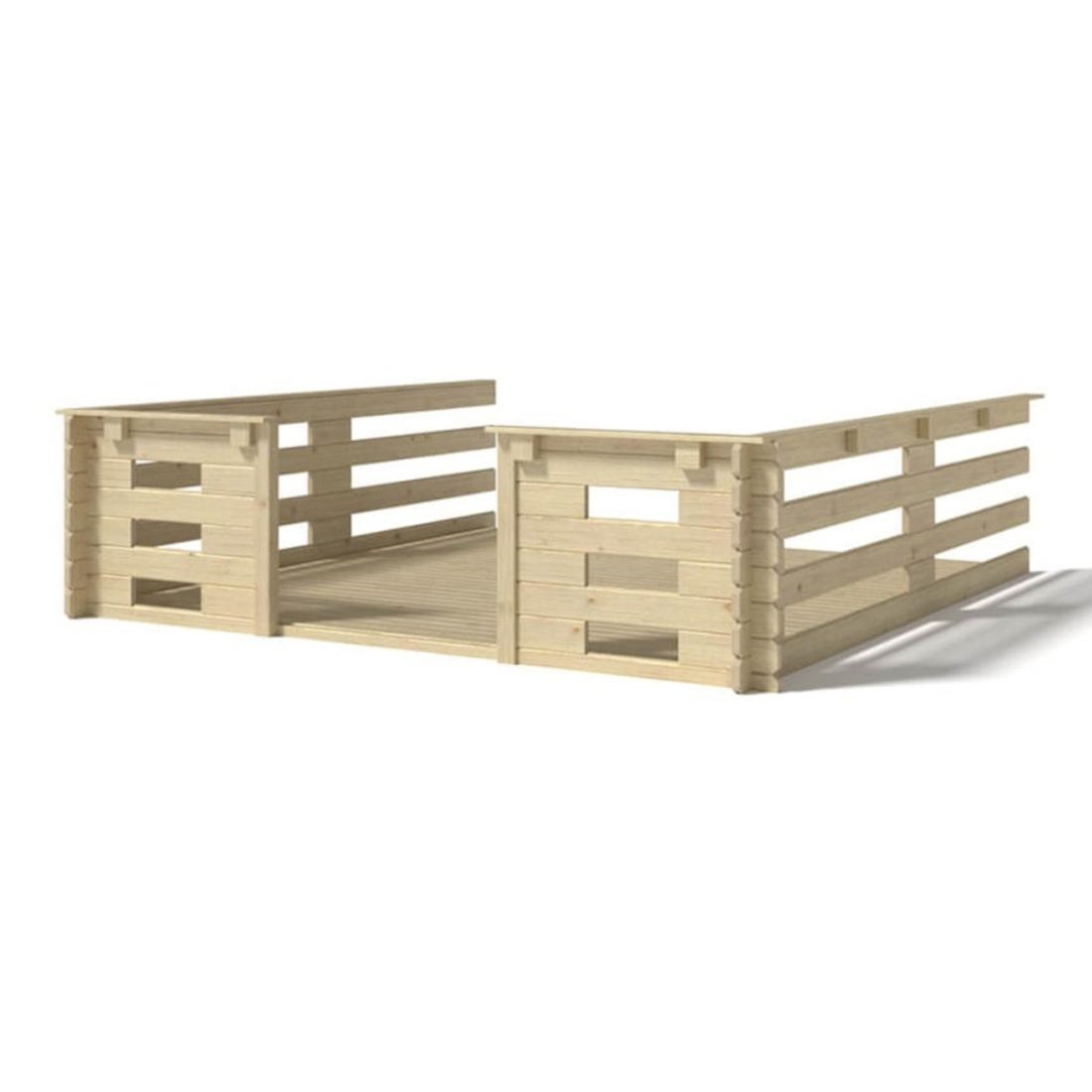 Weranda do domku ALTANKA 3x3 m - kolor naturalny, drewniana, DOM395, 1szt.