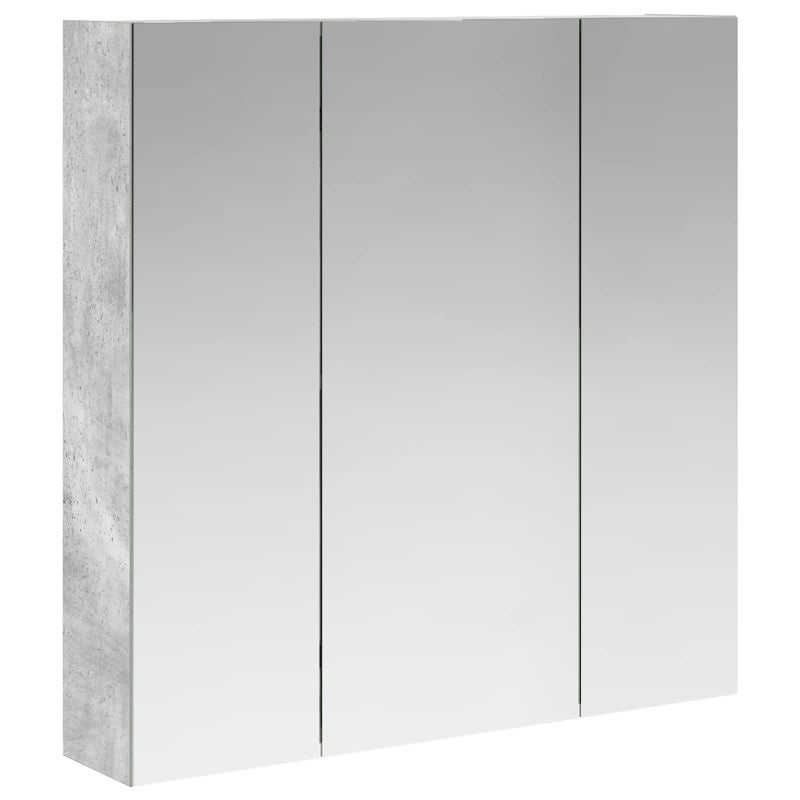 Szafka z lustrem do łazienki Betonowy szary 70 x 14,5 x 70 cm
