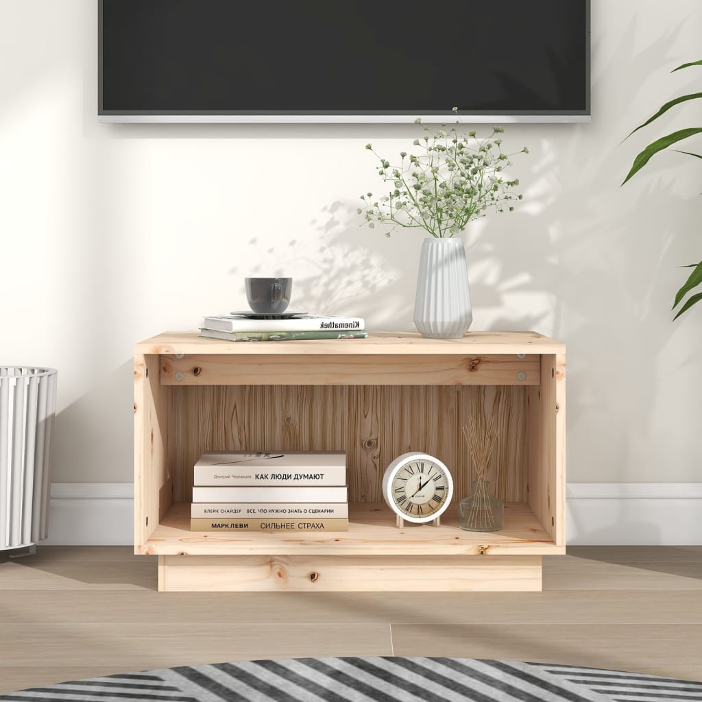 vidaXL Szafka telewizor, 60x35x35 cm, lite drewno sosnowe