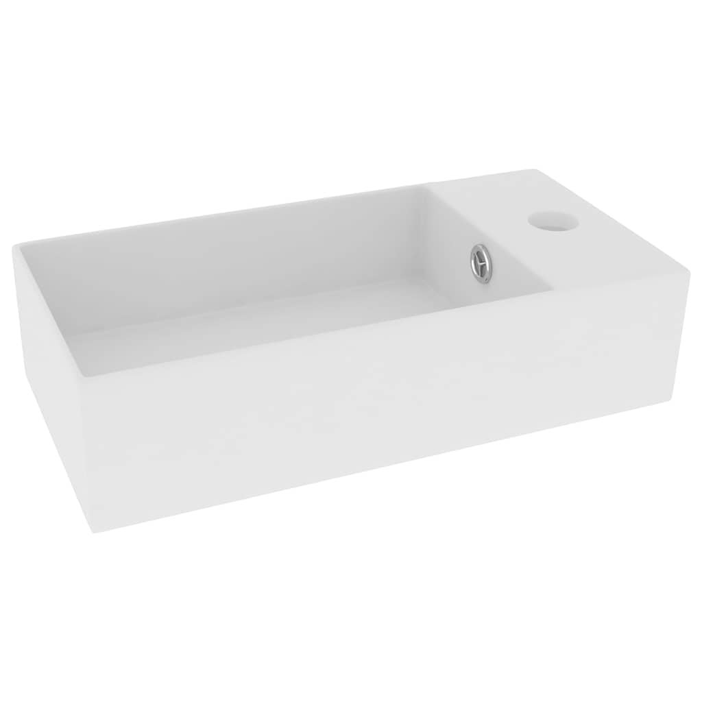 Umywalka Nablatowa Ceramiczna Biała do Łazienki 48 cm