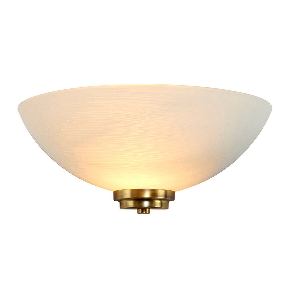 Kinkiet WELLES antyczny mosiężny 1xE27x20W szkło wym:13x30x15cm IP20 Endon