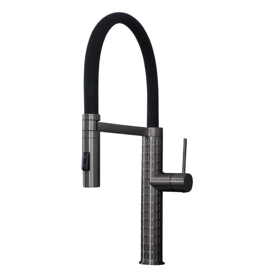 Architek Bateria zlewozmywakowa prysznic ręczny ze metaliczny szary