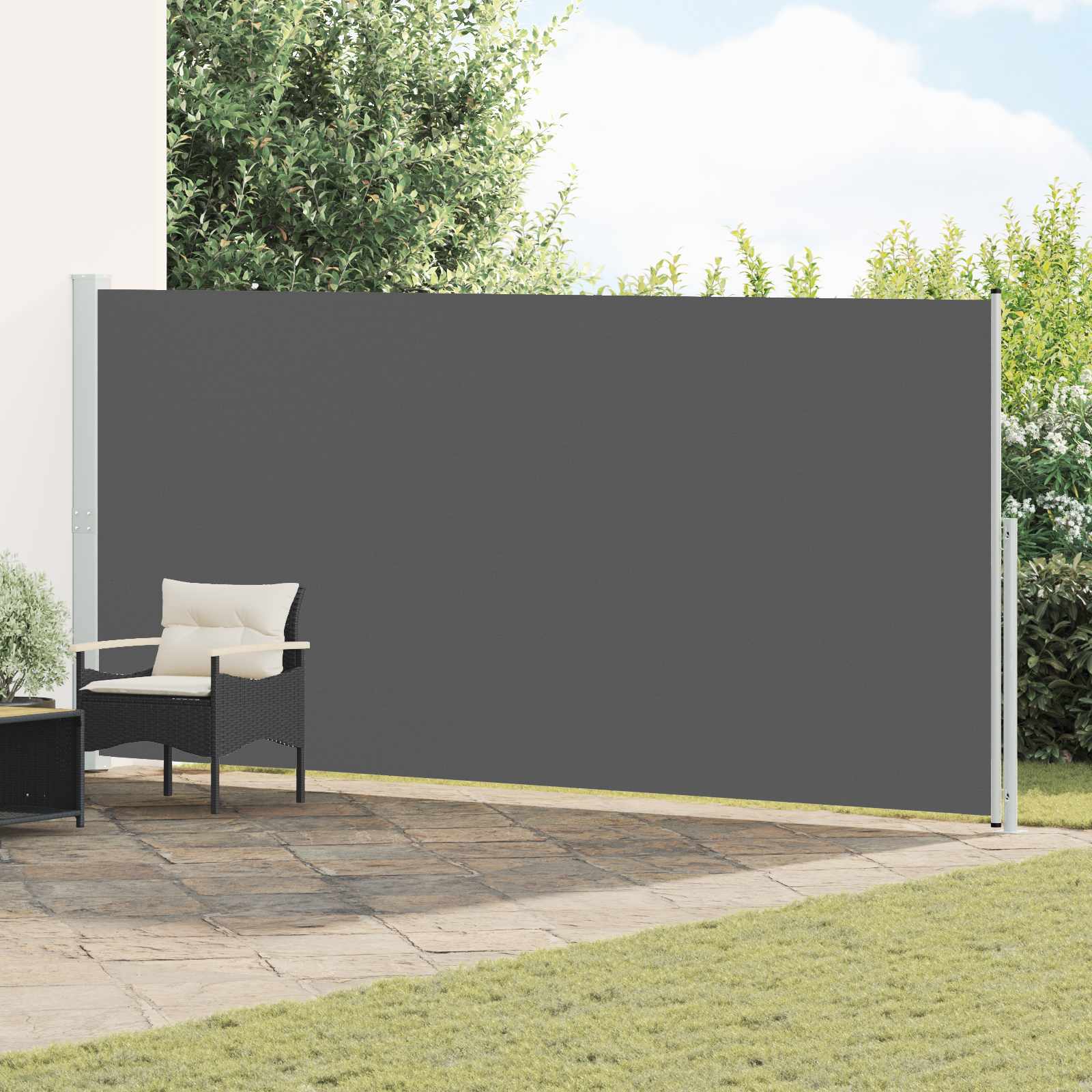 Rozkładany boczny markiz 220 x 300 cm Poliester Prostokątny vidaXL