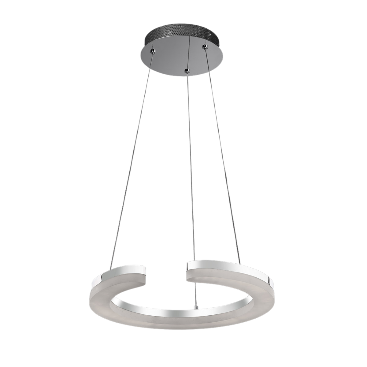Lampa wisząca metal i akryl LED Blunder 24W biała ciepła 1280lm metal chromowana wym:120x45x45cm IP20 Italux