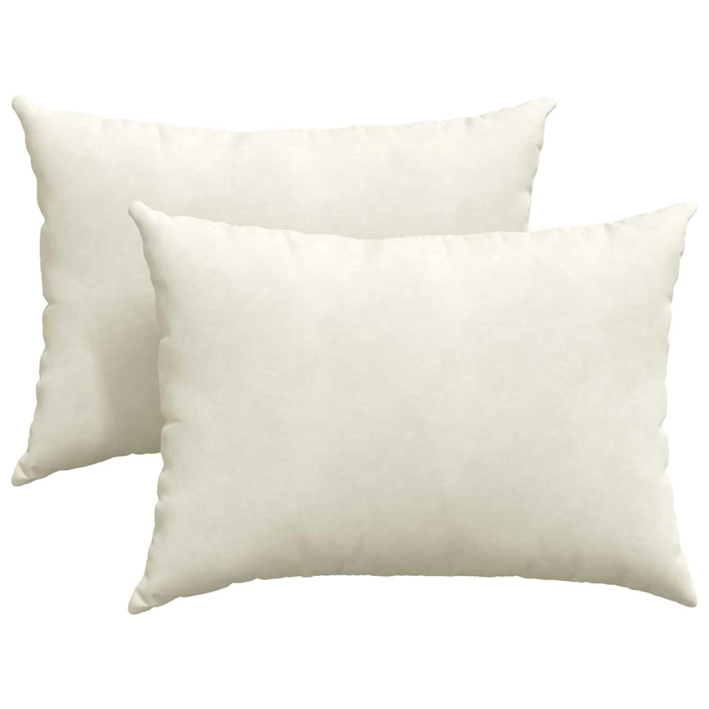 Poduszki na sofę 2 pcs Kremowy 70 x 50 cm Tkanina sztruksowa