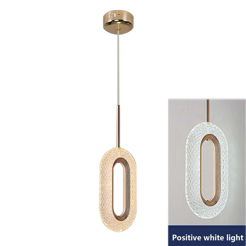 Lampa wisząca LED do kuchni, białe światło 6000 K, złota lampa sufitowa do baru i sypialni
