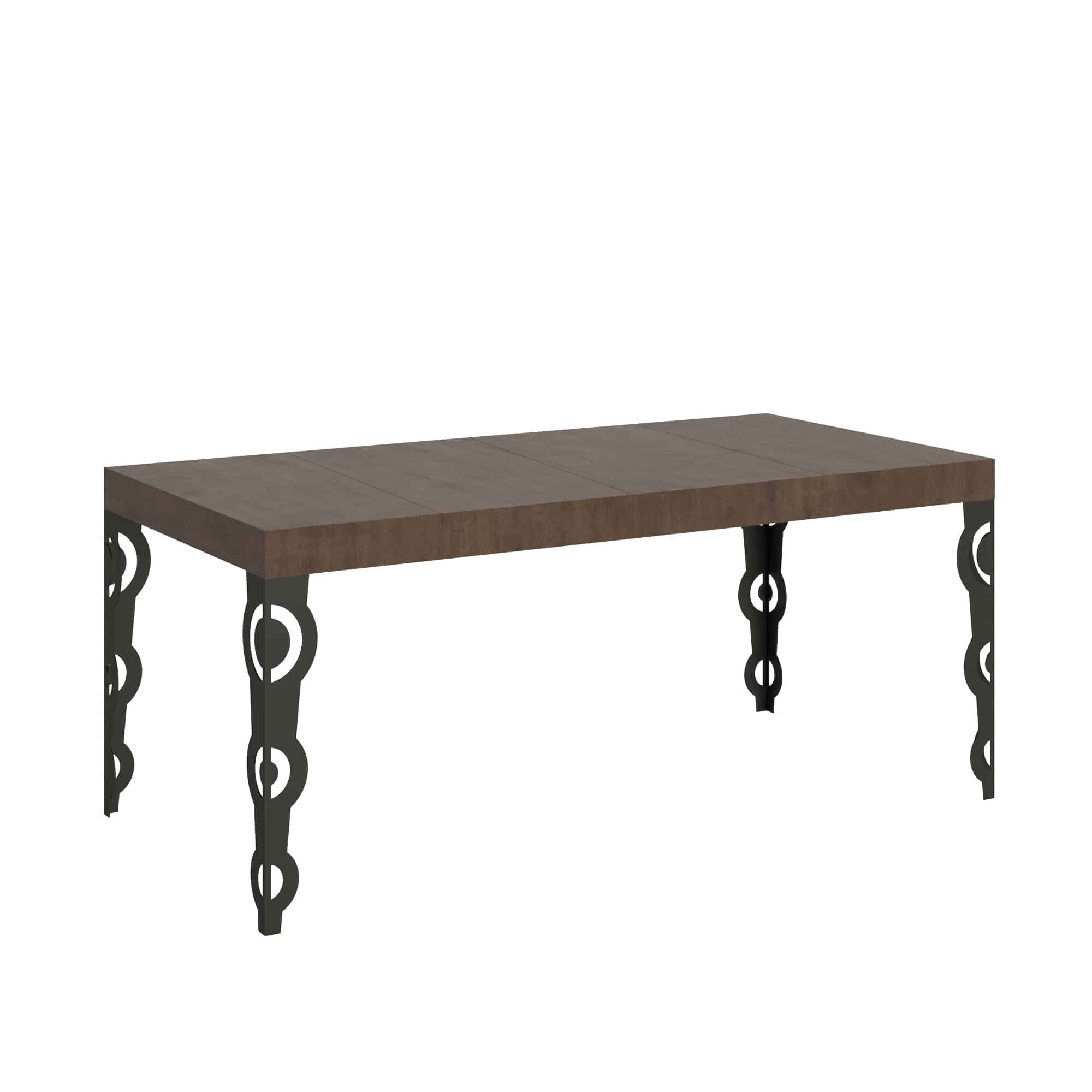 Stół rozkładany Karamay Premium Walnut 90x90/246 cm, rama w kolorze antracytowym