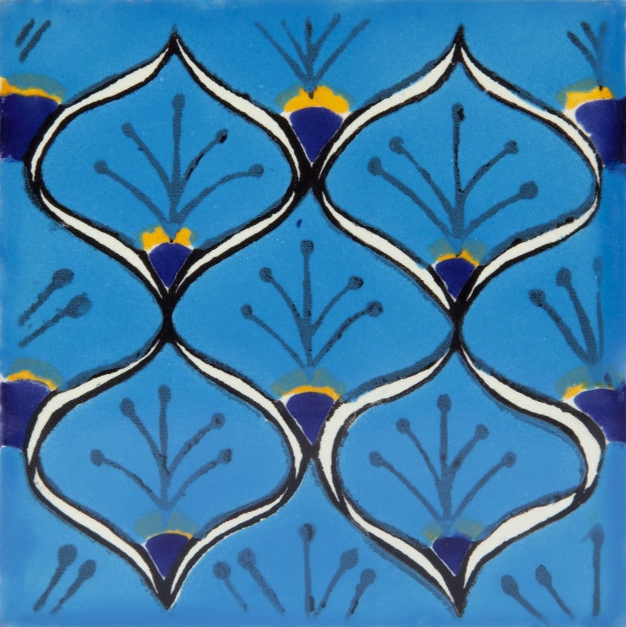 Meksykańskie płytki ceramiczne Juanma – 30 unikalnych dekoracyjnych płytek ściennych z motywami 10,5x10,5 cm do łazienki, prysznica, kuchni