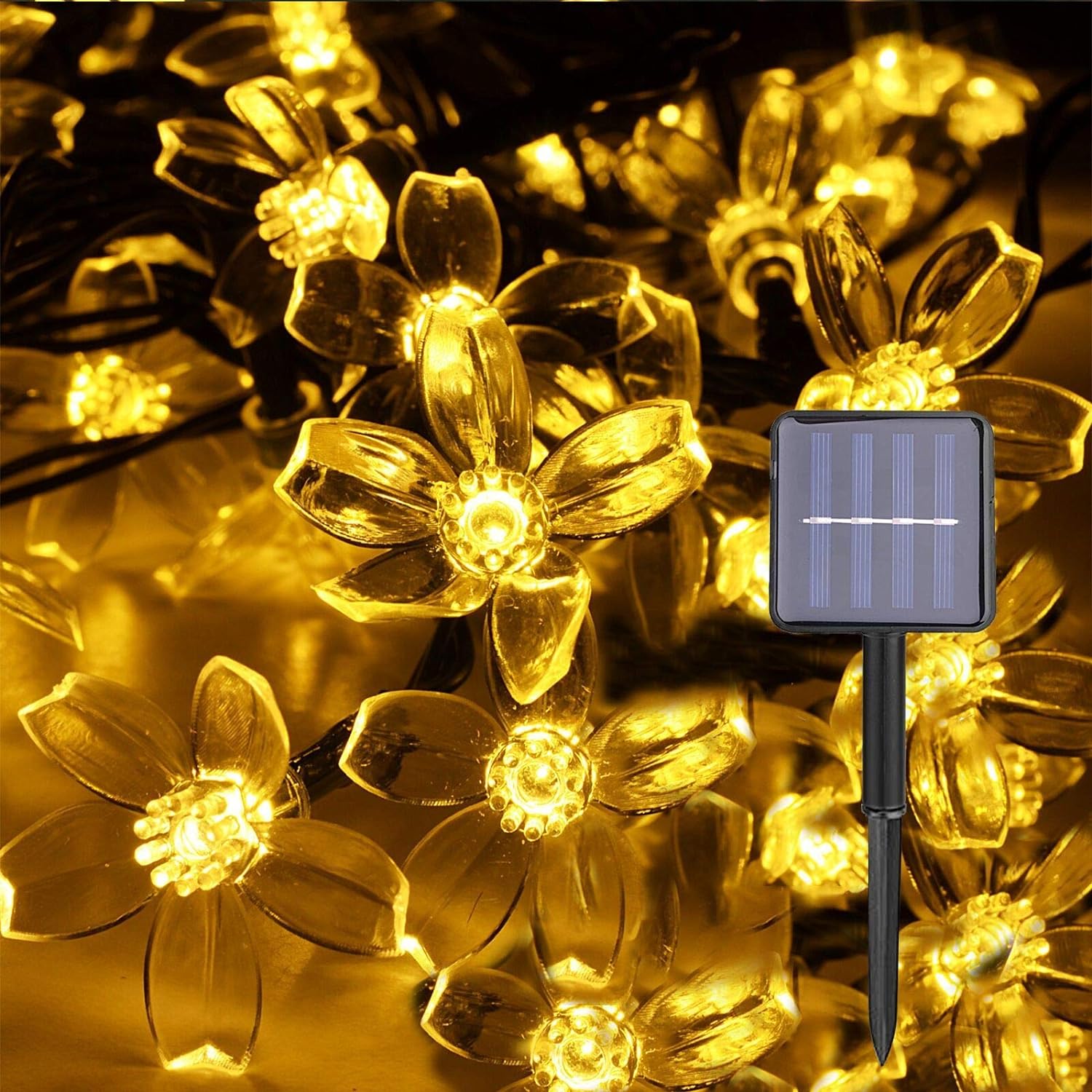 Zewnętrzna solarna girlanda świetlna diod LED metrów solarna girlanda świetlna na zewnątrz do użytku na zewnątrz do domu trawnik wesele ciepła biel