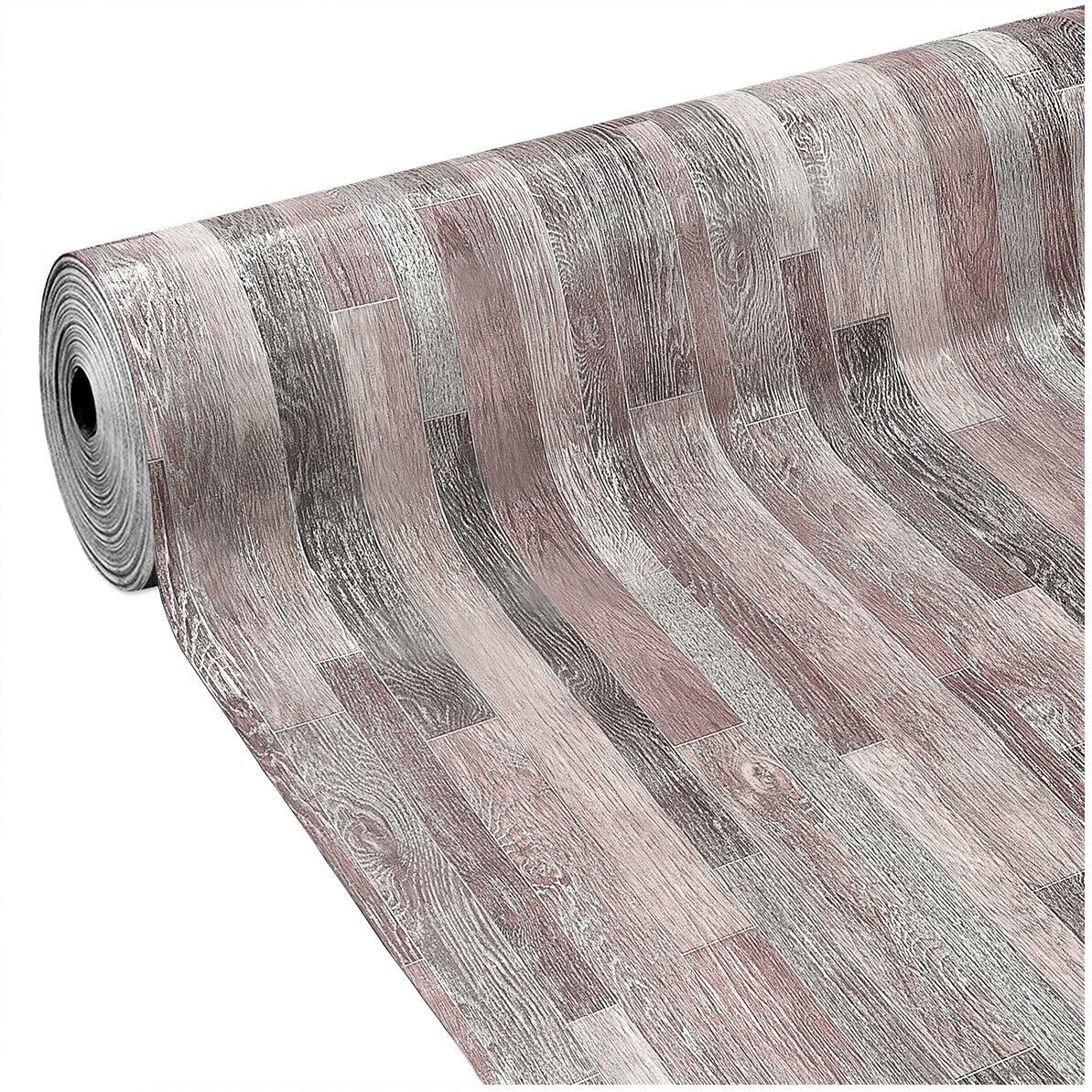 Wykładzina Podłogowa PCV Rolka Winyl 31 Rozmiarów Wzornictwo Drewno 100x1300 Cm Parkiet Shabby Chic (A)