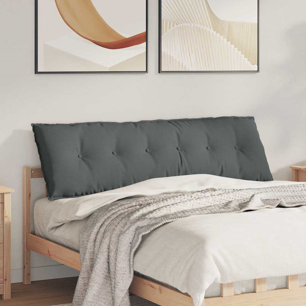Poduszka na plecy Ciemnoszary 160 x 19 x 50 cm tkanina vidaXL