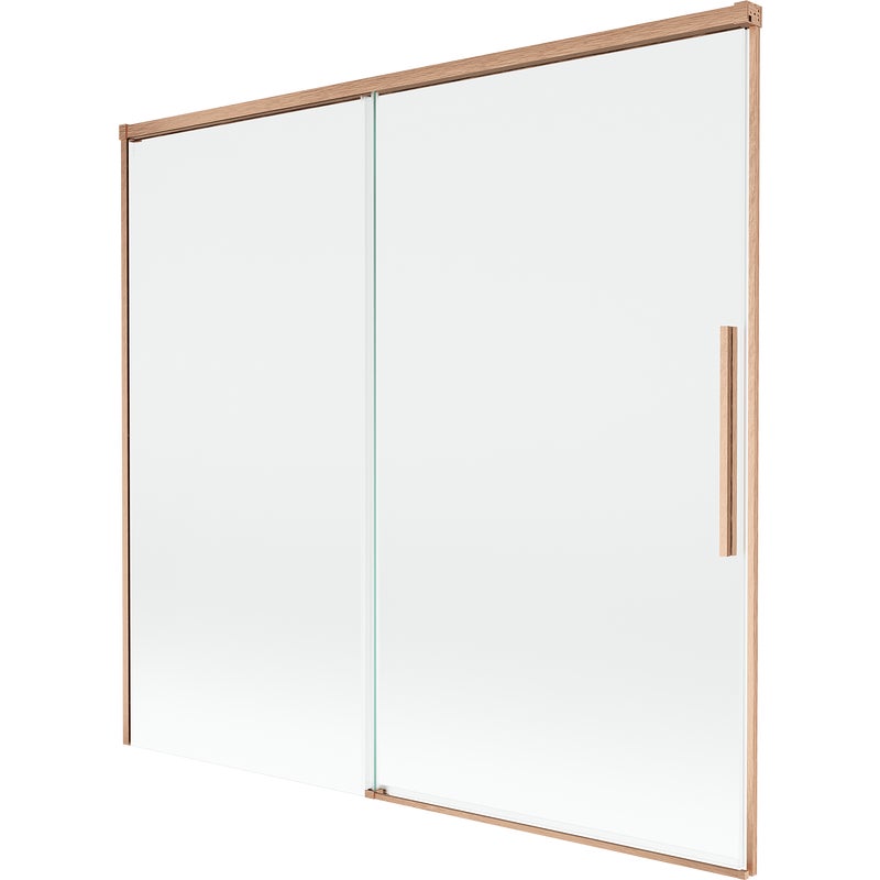 Mexen Rox parawan nawannowy 2-skrzydłowy rozsuwany 170 x 150 cm, transparent, miedź szczotkowana - 8C9-170-001-65-00
