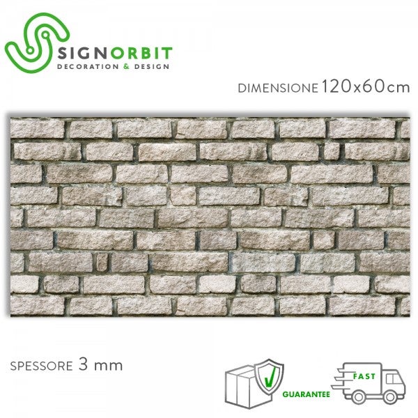 MONOCHROMATYCZNA CEGŁA - Elastyczna płyta kuchenna z PVC - Rozmiar 120x60 cm, grubość 3 mm
