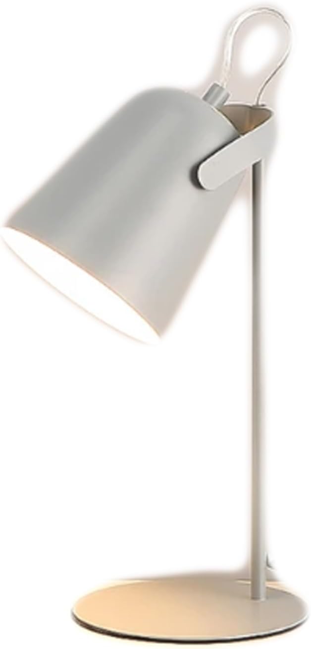Metalowa lampa stołowa, lampa biurkowa LED, lampa do czytania z ochroną oczu, lampa do czytania, lampa biurkowa, szara