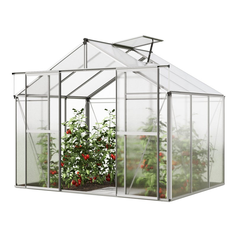 GFP Szklarnia Orchidee 3 rama aluminiowa 256 x 192 cm panele poliwęglanowe