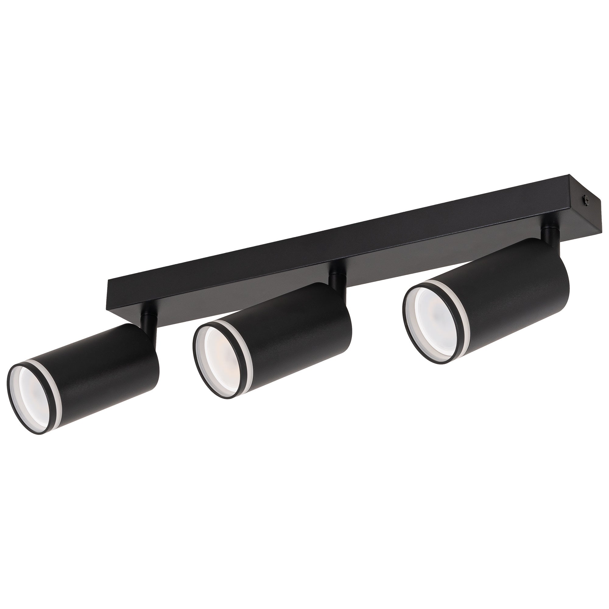 Listwa reflektorowa czarna LED - Lampa sufitowa 3 x GU10 - Kinkiet natynkowy do pokoju salonu dekoracyjna Tuba - LEDHOFF