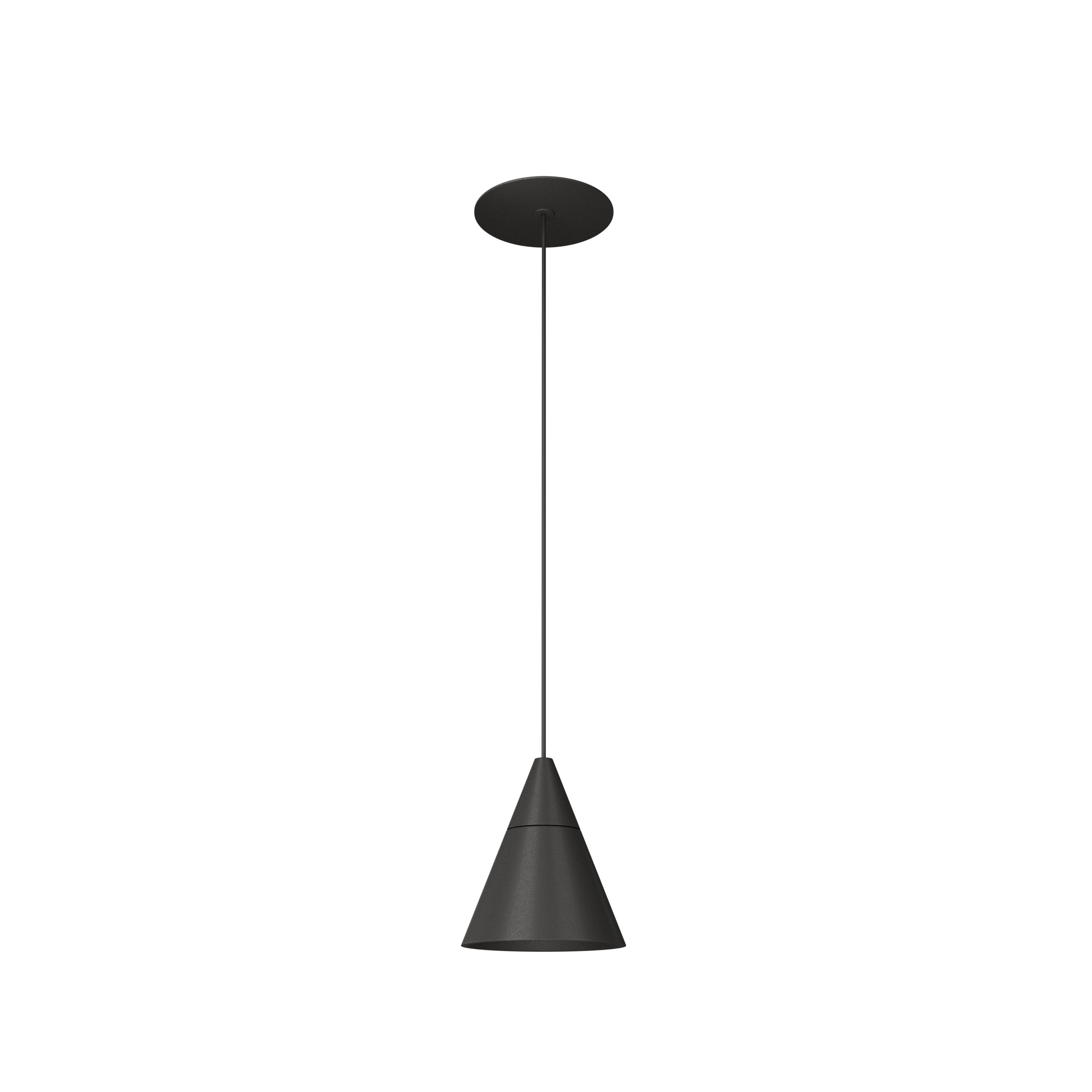 Lampa wisząca stożkowa Zoe Suspension Recessed - 7W LED, 38º, 2700K, matowe czarne wykończenie, CRI>90, UGR<19 - Beneito & Faure