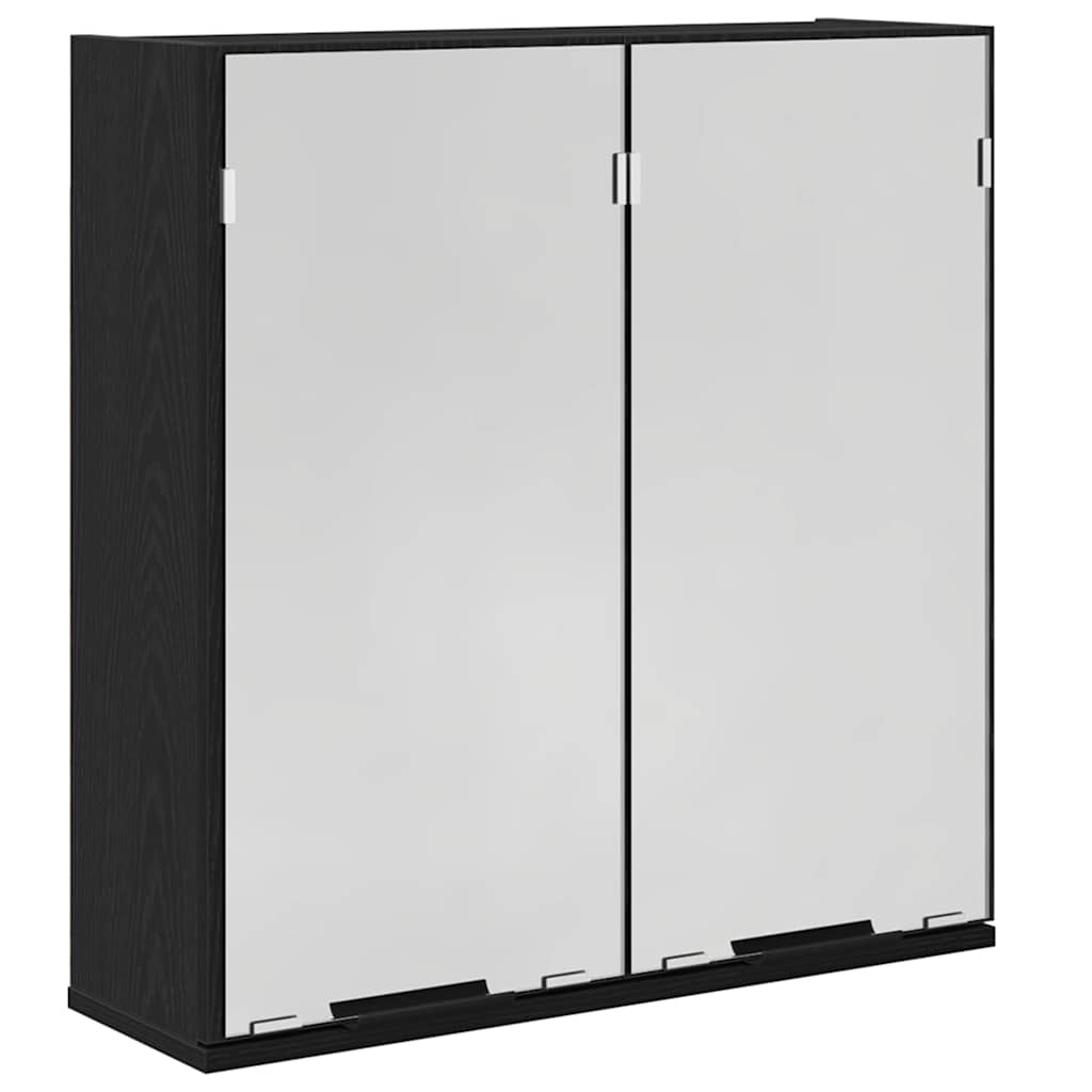 Szafka z lustrem Czarny Dąb 64 x 20 x 67 cm Drewno inżynieryjne