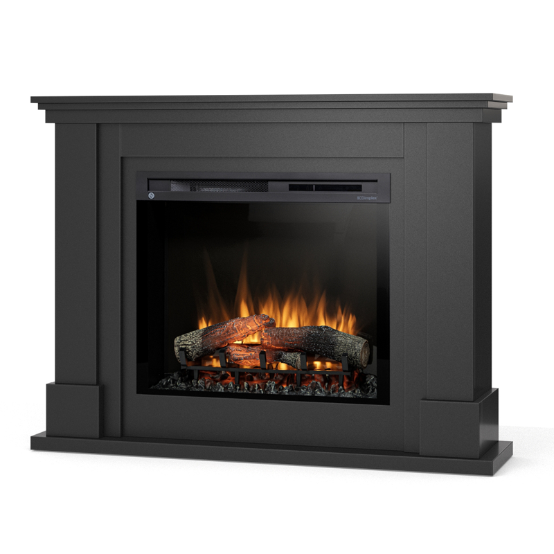 Kominek elektryczny ścienny 28" XHD 1400W grzewczy LED obudowa czarna Warmtec Luena