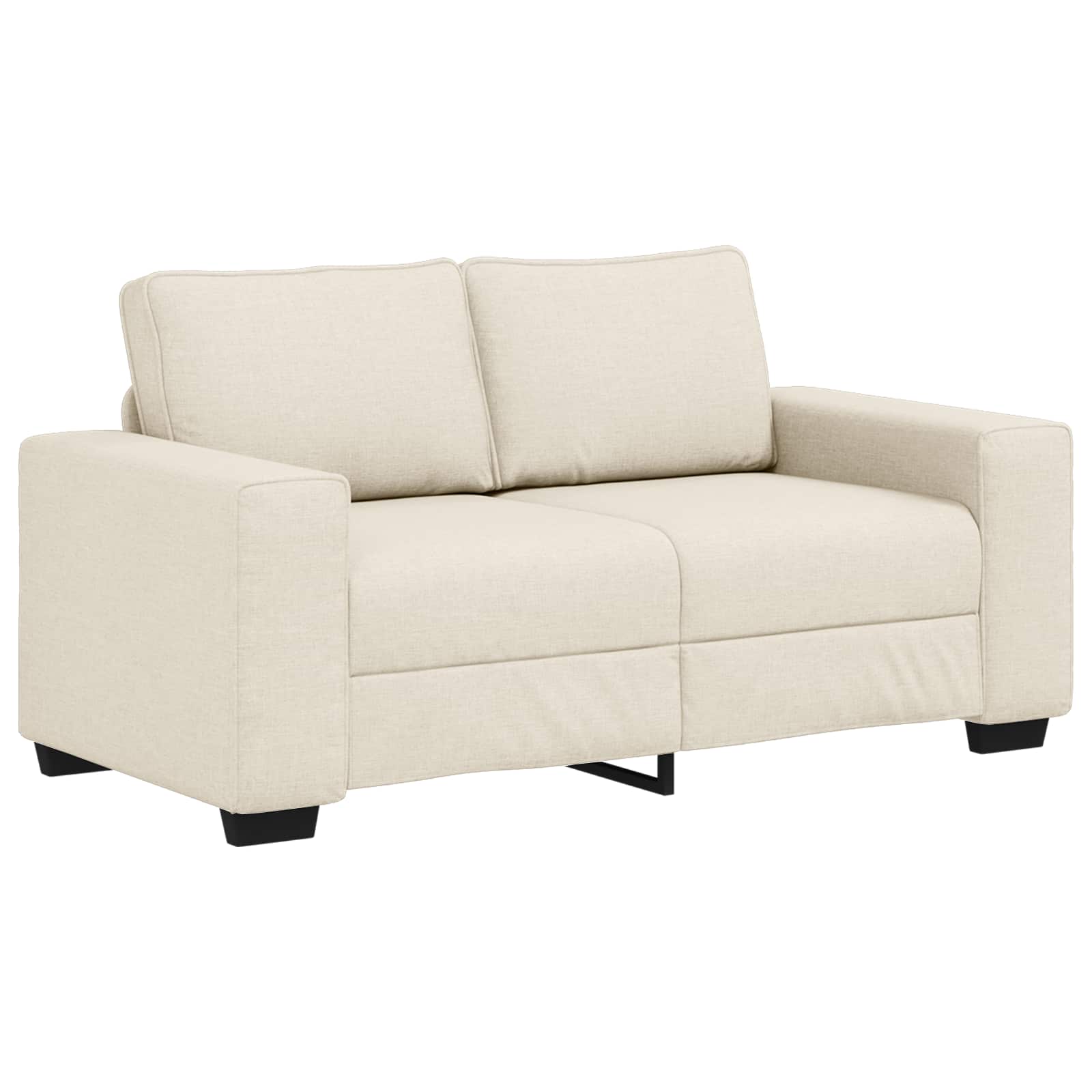 Sofa dwuosobowa Beżowy 160 cm Tkanina lniana