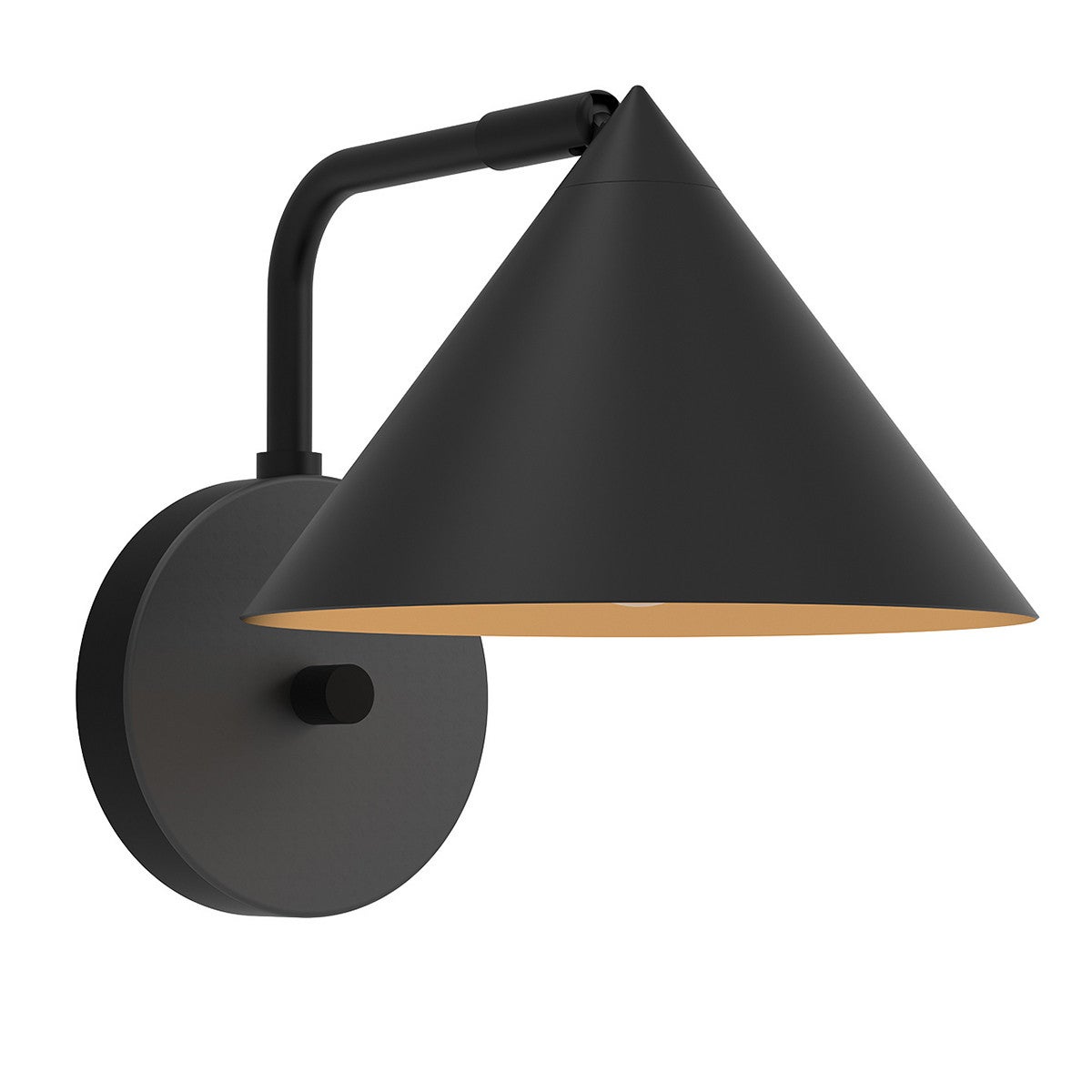 Kinkiet ścienny loftowy czarny stożkowy metalowy klosz do sypialni salonu 1xE27 60W REMYCK Alora Mood
