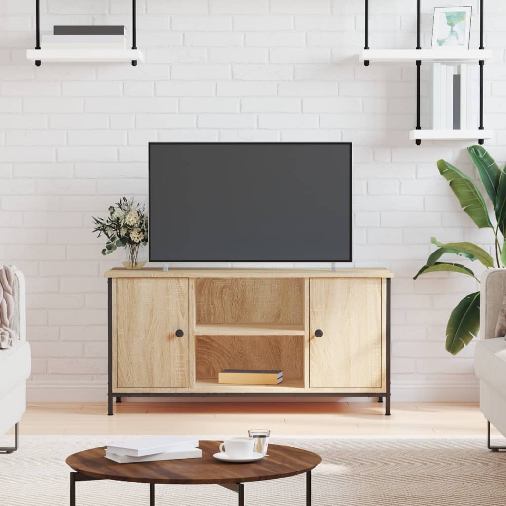 Meuble TV VidaXL 100x40x50 cm z drewna inżynieryjnego, kolor maron