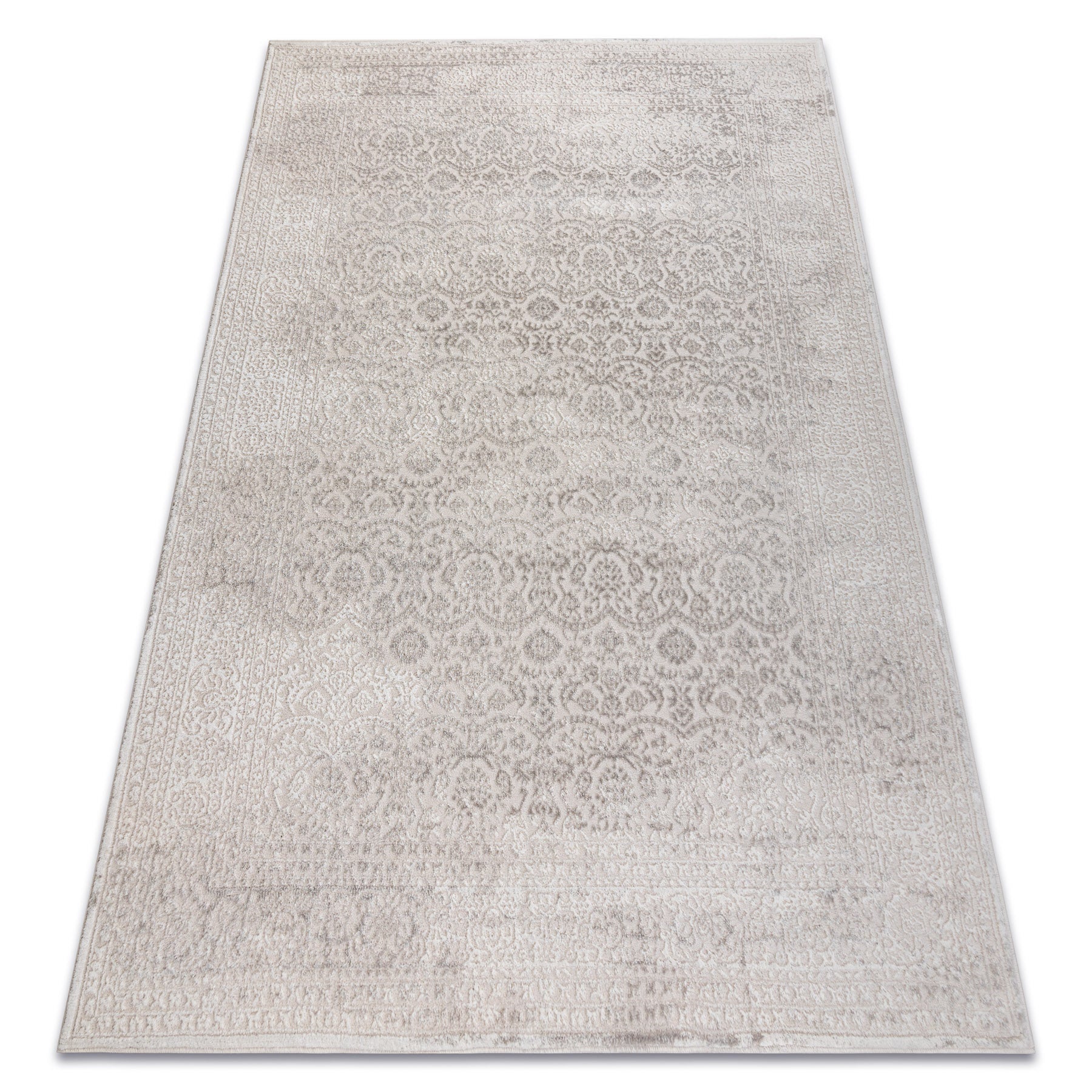 Dywan AURA J1361 krem - Ramka, ornament, strukturalny, nowoczesny 200x290 cm