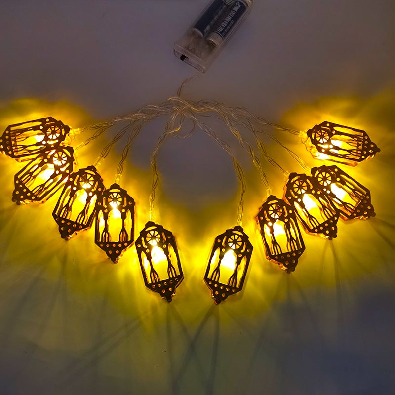 1 szt. 3M20LED światełek dekoracyjnych Eid Mubarak w kształcie domu księżycowego