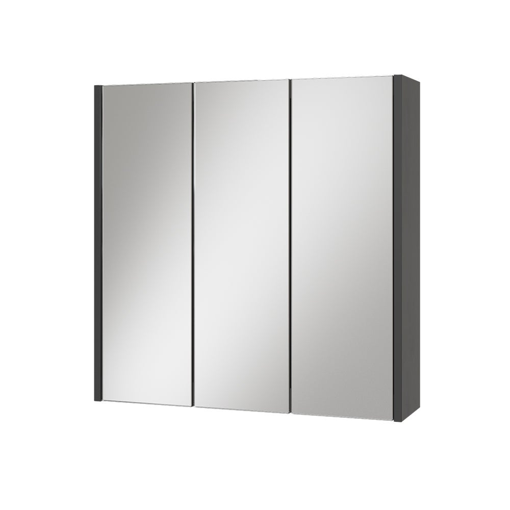 Vicco Szafka z lustrem w łazience Majest, Antracyt, 67.4 x 68 cm z 3 lustrzanymi drzwiami
