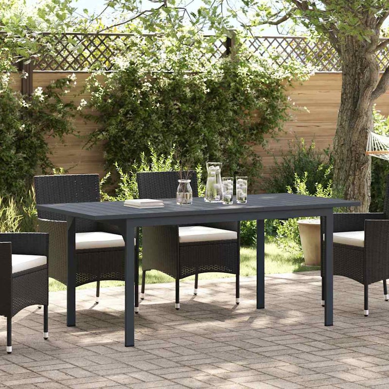 Stół patio Antracyt 180 x 80 x 74 cm Stal malowana proszkowo vidaXL
