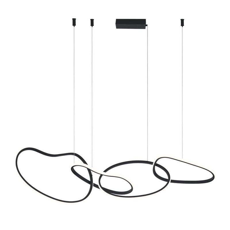 Lampa wisząca FONTE LED 60W Odcienie bieli 5300lm czarna wym: 150 x 130 x 38 cm Italux