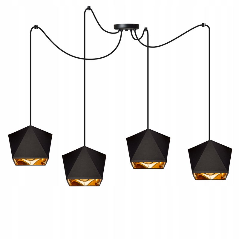 Lampa sufitowe wisząca Light Home LH Spider Diamond 4x E27 60W czarny