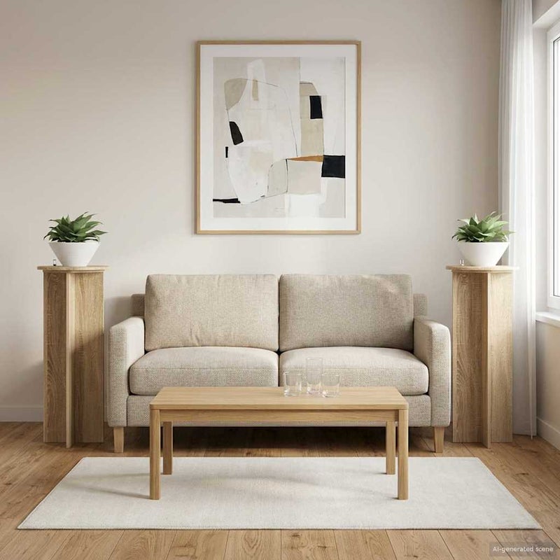 Stojak na rośliny 2 pcs dąb Sonoma Ø40 x 100 cm vidaXL
