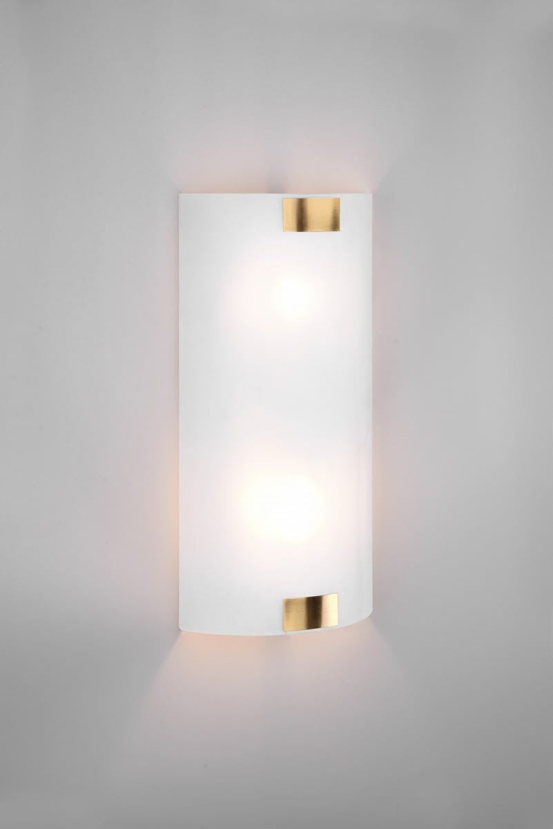 Kinkiet PURA biało-złoty 2xE27x40W szkło wym:40x20x7,5cm IP20 Trio