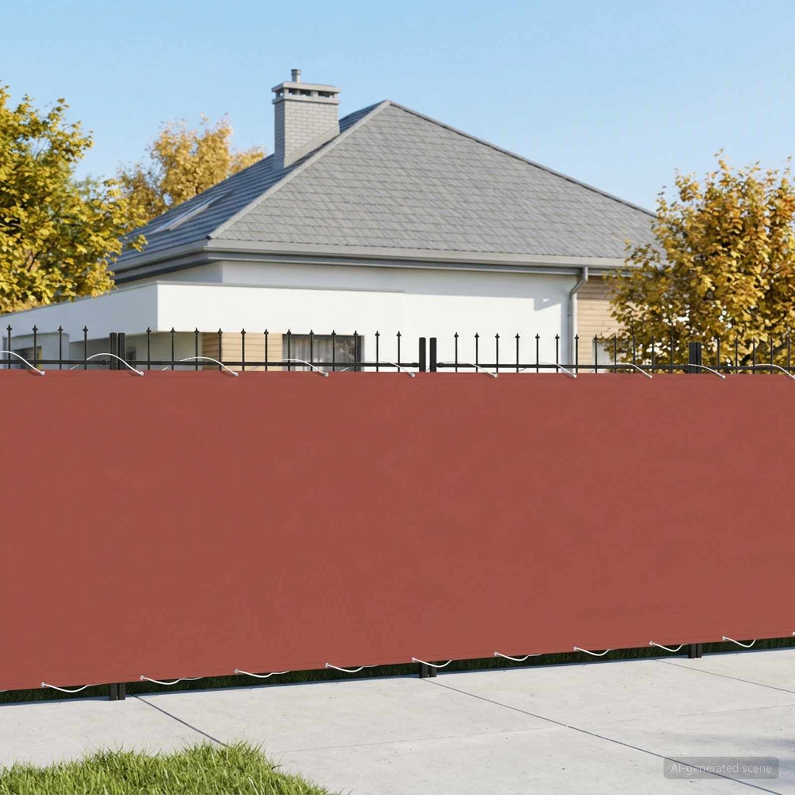 Ekran Prywatności Balkonowej 180 x 200 cm Tkanina z powłoką PU vidaXL