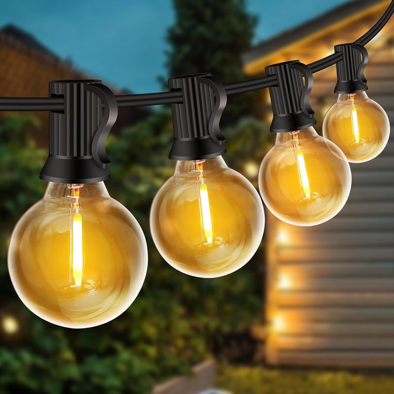 9-metrowy zewnętrzny łańcuch świetlny zasilany energią słoneczną, 15+1 żarówek, wodoodporny, idealny do ogrodu, domu, na imprezę lub festiwal